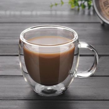 Simple style Coffee Cups Tea Set Mugs Beer Drink Office Mug Transparent Drinkware Double Glass Cup