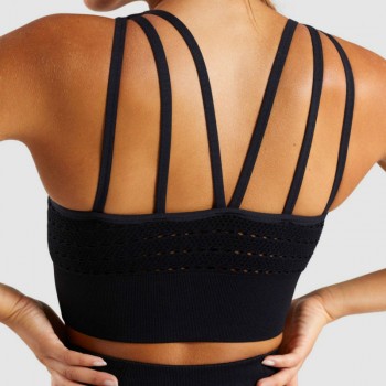 Womens Seamless bra backless workout gym bra high impact pink yoga bra padded yoga top push up sports bra gym crop top