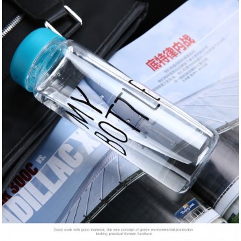 500ML Fashion Transparent Fruit Juice Water Bottles Portable Sport Travel Office Water Bottle for Kids Men Women Student Gifts
