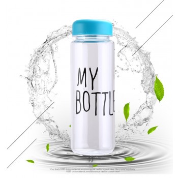 500ML Fashion Transparent Fruit Juice Water Bottles Portable Sport Travel Office Water Bottle for Kids Men Women Student Gifts