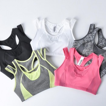 Womens High Impact Support Wirefree Workout Racerback Sports Bra Top