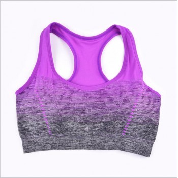 High Stretch Breathable Sports yoga Bra Top Fitness Women Padded Sport push up Running Gym Seamless Crop Bra Gradient