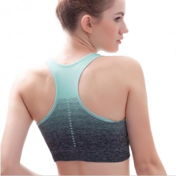High Stretch Breathable Sports yoga Bra Top Fitness Women Padded Sport push up Running Gym Seamless Crop Bra Gradient