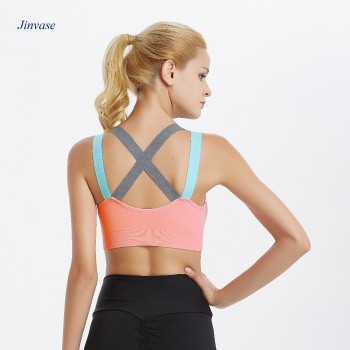 B004 free shipping 2018 hot sale Women Yoga Bra Push Up Sports Bra Adjustable Spaghetti Straps Gym Running Padded Athletic Vest