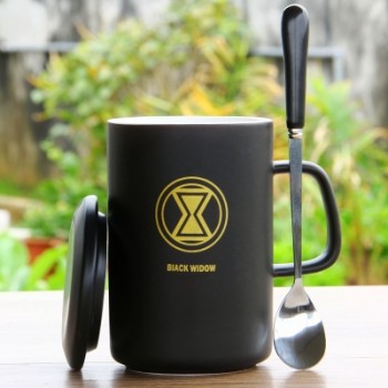OUSSIRRO Creative Avengers Justice League  Ceramic Mug With Lid With Spoon Superman Spiderman Batman High Quality  Cup Nice Gift