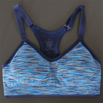 Women Push Up Sport Bra Adjustable Shoulder Strap Yoga Fitness BH Running Fast Dry Brassiere Striped 4Colors Ladies Girls