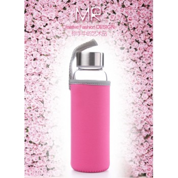 1PC 280ml 420ml 550ml Travel Car Shatterproof hand Portable Glass Water Bottle Durable KD 1464