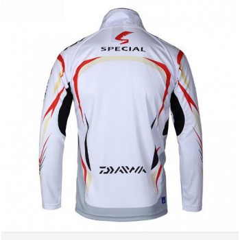 2018 Year-end Fishing Camping Outdoor  Clothing Uv Protection Moisture Wicking Breathable Long Sleeve Fishing Shirt White Color