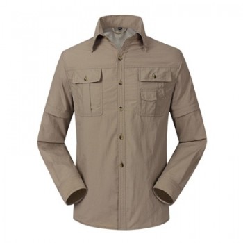Mountainskin Quick Dry Outdoor Mens Summer Shirts Breathable Removable Sports Fishing Trekking Hiking Male Thin Clothing RM047