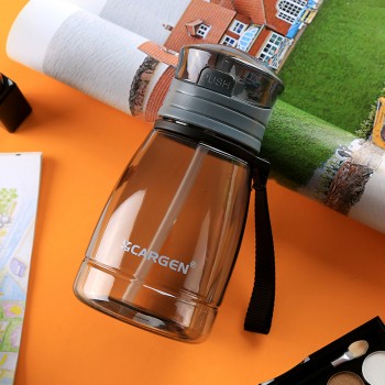 High Quality Eco-friendly PP Baby Bottle 480ML Mini Water Bottle with Straw Portable Pink Drink Bottle for Kids Students Adults