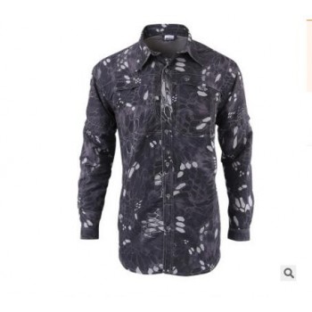 Mens Detachable Long Sleeve Quick Dry Shirt Military Tactical Outdoor Hiking Breathable Anti UV Removable Lapel Cardigan Tops