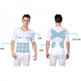 Hot Men Shapers Summer Solid Compression T Shirt Firm Tummy Belly Buster Vest Control Slimming Body Shaper Underwear Shirt
