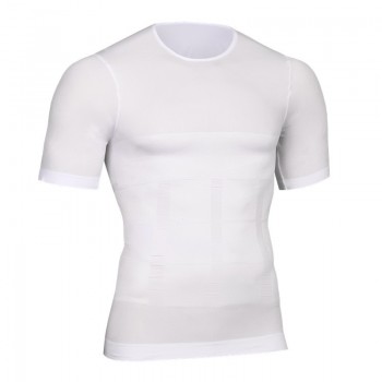 Hot Men Shapers Summer Solid Compression T Shirt Firm Tummy Belly Buster Vest Control Slimming Body Shaper Underwear Shirt