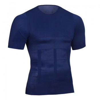 Hot Men Shapers Summer Solid Compression T Shirt Firm Tummy Belly Buster Vest Control Slimming Body Shaper Underwear Shirt