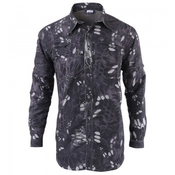 Hiking Shirt Men Quick Dry Outdoor Shirt Long Sleeve Men Hunting Fishing Shirt Breathable Anti-UV Shirt Men Outdoor Clothing