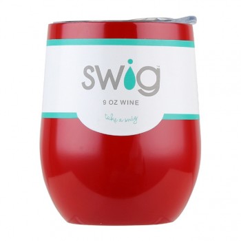 Christmas Gift Swig Cups 9oz/6oz Egg Shaped Cup 304 Stainless Steel Tumber Mug with Lid Wine Beer Cup Vacuum Thermos Rose Gold