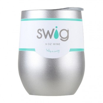 Christmas Gift Swig Cups 9oz/6oz Egg Shaped Cup 304 Stainless Steel Tumber Mug with Lid Wine Beer Cup Vacuum Thermos Rose Gold