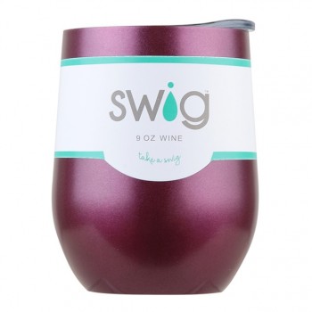 Christmas Gift Swig Cups 9oz/6oz Egg Shaped Cup 304 Stainless Steel Tumber Mug with Lid Wine Beer Cup Vacuum Thermos Rose Gold