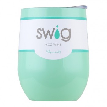 Christmas Gift Swig Cups 9oz/6oz Egg Shaped Cup 304 Stainless Steel Tumber Mug with Lid Wine Beer Cup Vacuum Thermos Rose Gold