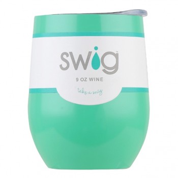 Christmas Gift Swig Cups 9oz/6oz Egg Shaped Cup 304 Stainless Steel Tumber Mug with Lid Wine Beer Cup Vacuum Thermos Rose Gold