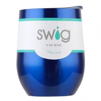 Christmas Gift Swig Cups 9oz/6oz Egg Shaped Cup 304 Stainless Steel Tumber Mug with Lid Wine Beer Cup Vacuum Thermos Rose Gold