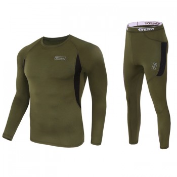 Men s Winter Warm Thermal Underwear Sets Fleece Quick Drying Shirt For Camping Trekking Climbing Hiking Skiing Male Brand VA366