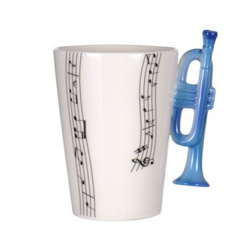 Wholesale Guitar Ceramic Cup Personality Music Note Milk Juice Lemon Mug Coffee Tea Cup Home Office Drinkware Unique Gift