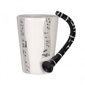 Wholesale Guitar Ceramic Cup Personality Music Note Milk Juice Lemon Mug Coffee Tea Cup Home Office Drinkware Unique Gift