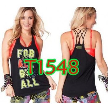 S M L Woman Dance vest Tank racerback black/yellow T1548