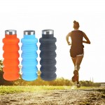 Water Bottle Portable Silicone Retractable Folding Water Bottle Outdoor Travel Telescopic Collapsible Bottle Plastic With Lid