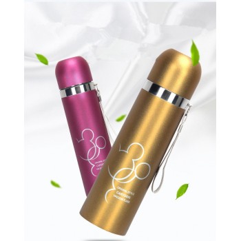 1PC Thermos Mickey Tea Cup Stainless Steel Insulated Water Bottle Thermo Cup Garrafa Termica Sport Travel Vacuum Flask KD1454