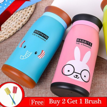 250ml/350 Ml Cartoon Thermos Cup Bottle Stainless Steel Thermocup Vacuum Thermal Mug Child Tumbler Animal Cup Thermo Funny Gift