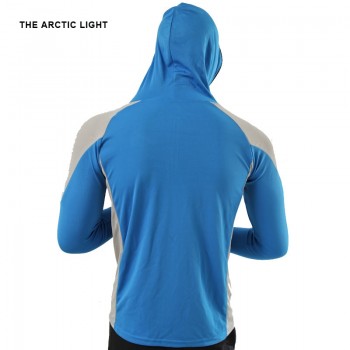 THE ARCTIC LIGHT Shirts Fishing Clothing Breathable Shirt Hiking Running Men Quick Drying UV Protection Long Sleeve Hooded
