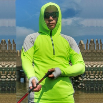 THE ARCTIC LIGHT Shirts Fishing Clothing Breathable Shirt Hiking Running Men Quick Drying UV Protection Long Sleeve Hooded