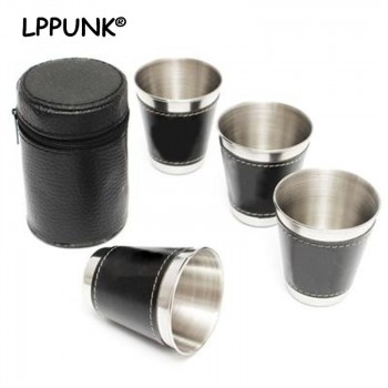 4pcs/set 70ml of cccp Set 304 Stainless Steel  Wine Beer Whiskey Mugs Outdoor Travel water bottle