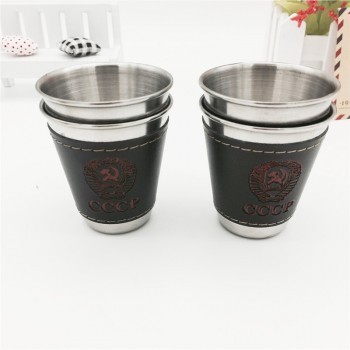 4pcs/set 70ml of cccp Set 304 Stainless Steel  Wine Beer Whiskey Mugs Outdoor Travel water bottle