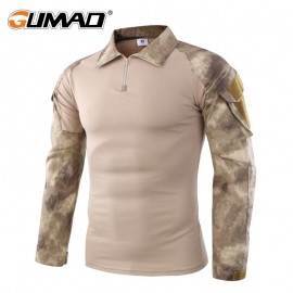 Camouflage Military Tactical Combat Long Sleeve Shirt Force Multicam Camo Army Men T-Shirt Hiking Hunting Climbing Shooting