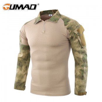 Camouflage Military Tactical Combat Long Sleeve Shirt Force Multicam Camo Army Men T-Shirt Hiking Hunting Climbing Shooting