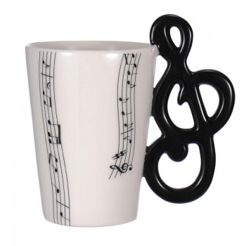 Creative Music Violin Guitar Ceramic Mug Coffee Tea Milk Stave Cups with Handle Coffee Mug Novelty Gifts for Wedding Birthday