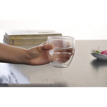 2pcs/lot Creative Double Wall Glass Coffee Mugs Tea Cup Transparent Insulation Glasses Cups Vaso Caneca Beer Wine Cup JN 1014