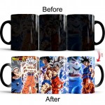 DRAGON BALL Z Color Changing Mug Anime Porcelain Mugs Super Saiyan Goku Heat Reveal Magic Milk Tea Cup Birthday Gift For Boy