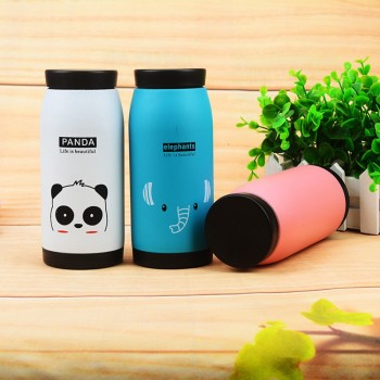 Portable Tour Water Bottle For Sports Camping Mini Vacuum Mug Cute Animal Kid Thermos Stainless Steel Hot Water Bottle