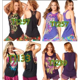 S M L Woman Dance vest Team Tank racerback black/purple T1257 T1239 T1133