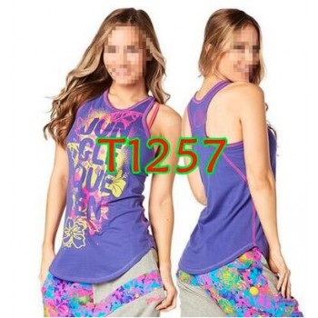 S M L Woman Dance vest Team Tank racerback black/purple T1257 T1239 T1133