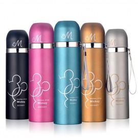 500ML Thermos Mug Custom Stainless Steel Vacuum Bullet Cartoon Student Water Cup