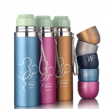 500ML Thermos Mug Custom Stainless Steel Vacuum Bullet Cartoon Student Water Cup