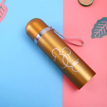 500ML Thermos Mug Custom Stainless Steel Vacuum Bullet Cartoon Student Water Cup