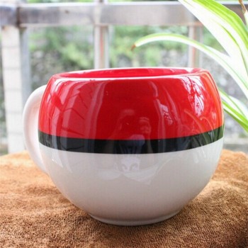 Pokemon Go Poke Ball Pikachu Coffee Mug Cartoon Anime Game  Mugs Handgrip Ceramic for Children Christmas Gift