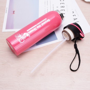 500ML Sport thermos water bottle Thermo Mug Stainless Steel Vacuum Flask mug with straw Insulation Cup Thermoses tthermal bottl