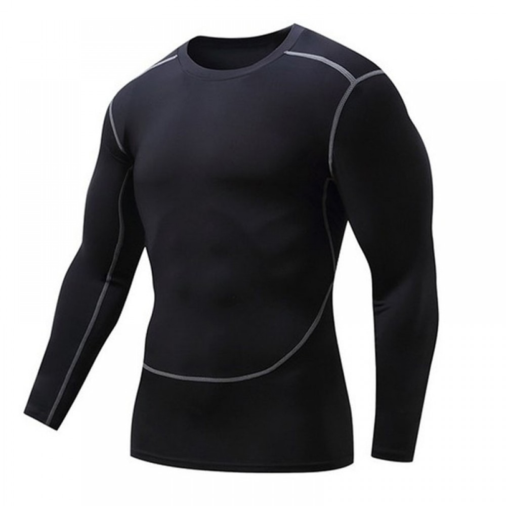 Men Gyms Clothing Fitness compression male tops Bodybuilding Long Sleeved Tshirt rashguard Quick-drying t-shirts UVprotector